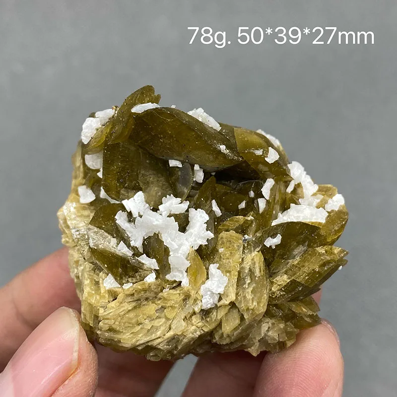 100% natural siderite and muscovite chalcopyrite symbiotic crystal rough stone gem specimen