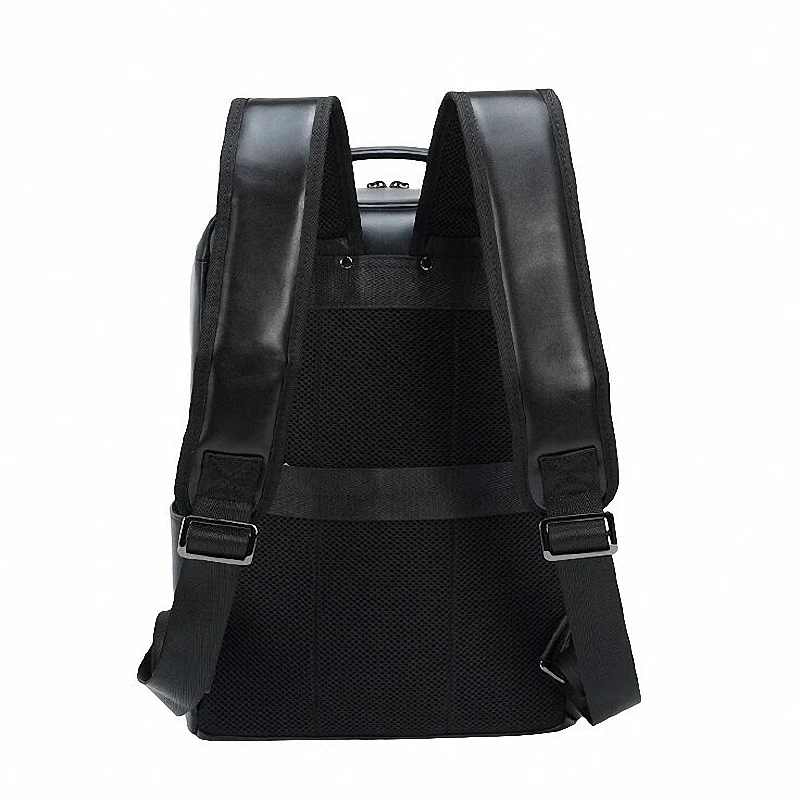 Imagem -02 - Mochila de Grande Capacidade Masculina Pele de Vaca Natural Bolsa de Laptop para Menino 100 Couro Genuíno Nova