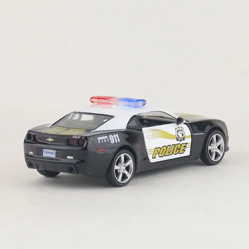 RMZ City Toy Diecast Model 1:36 Scale Chevrolet Camaro Police Pull Back Car Educational Collection Gift for Kid