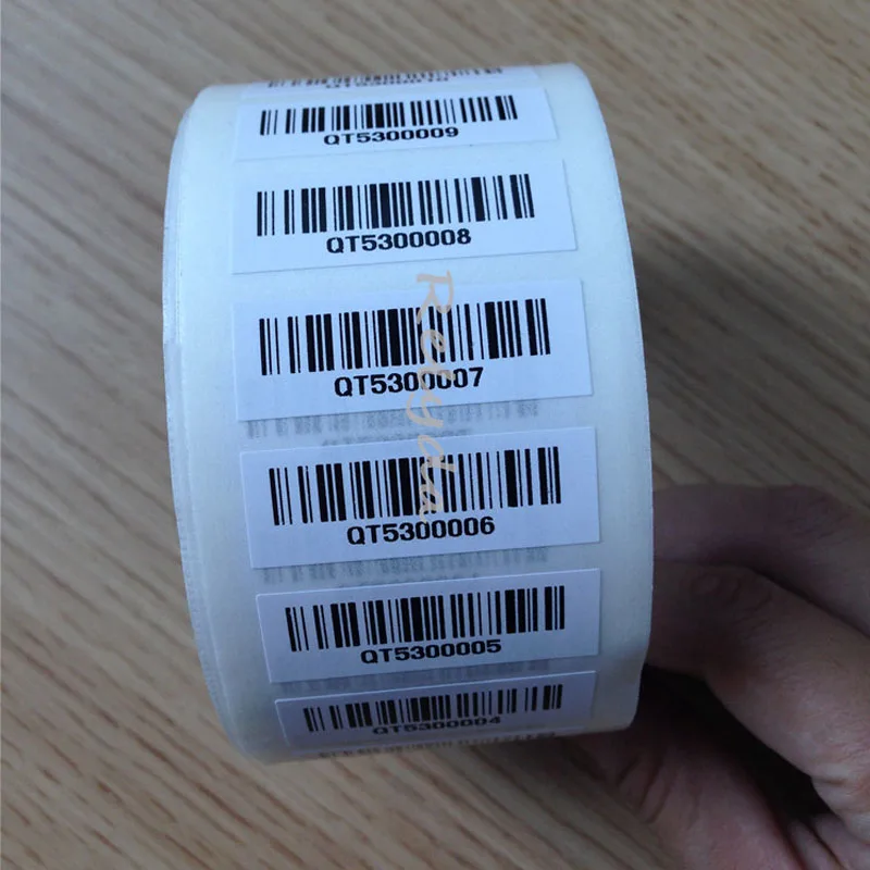 1000pcs 55x20mm Qr Code Barcode Stickers Serial Number Tape Dynamic Strong Adhesive Paper Seal Label Price Tag