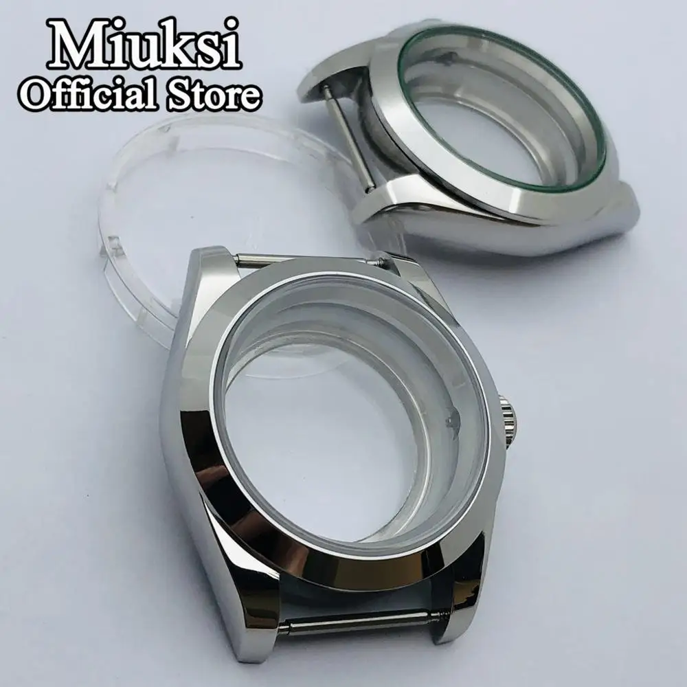 Miuksi 36mm/40mm sapphire glass polished watch case fit NH35 NH36 NH34 ETA2824 2836 PT5000 DG2813 3804 Miyota8205 8215 movement