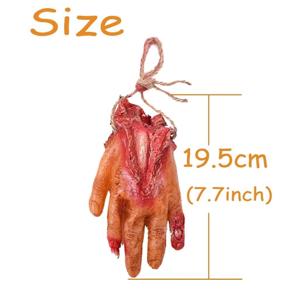 Severed Bloody Hand Fake Scary Halloween Broken Body Parts Party Hanging Ornament Horror Props Organ Decor Haunted House