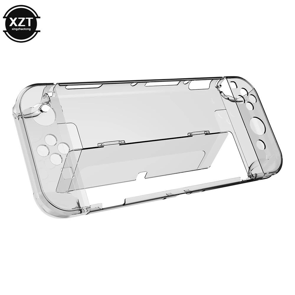 كريستال واضح وحدة التحكم قذيفة ل نينتندو سويتش OLED واقية الوجه حافظة كريستال غطاء شفاف مكافحة سقوط صدمات الحرس