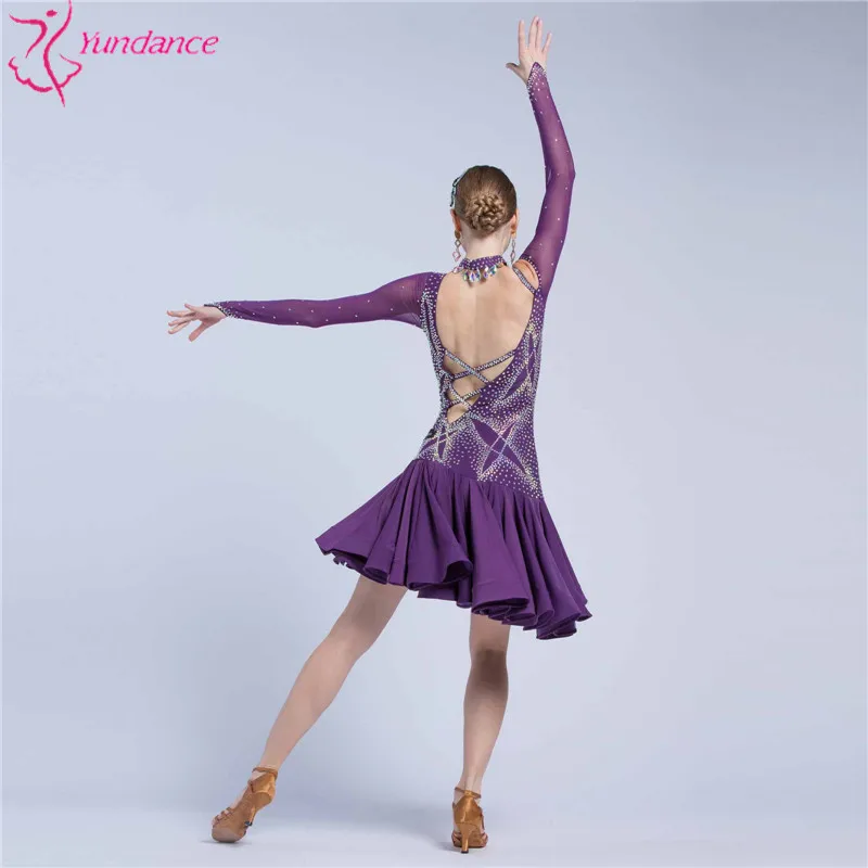 L-17255 Latin Performance Competition Dance Dress, New Adult Women\'s National Standard Friendship Custom Latin Dance Dress