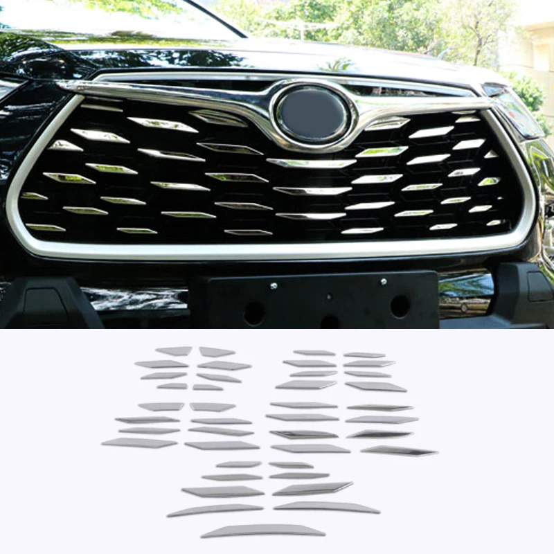 

For Toyota HIGHLANDER 2020 2021 2022 Stainless Steel Net All Star Paste Special Body Flash Patch Decorative Accessories