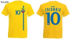 Kolumbien T-Shirt Men'S Footballer Legend Soccers 2019 Jersey Trikot Colombia Nummer 10 2019 Summer New For Men O-Neck Tee