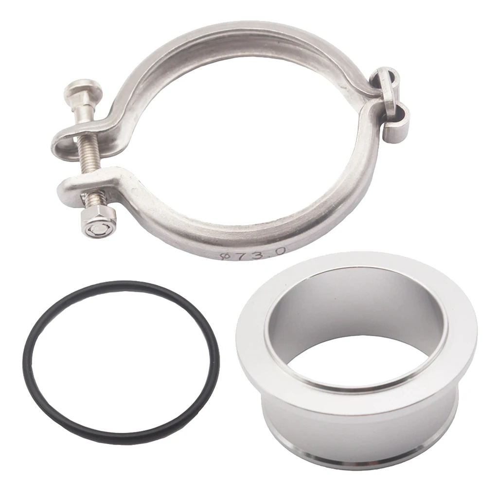 For Holset HX35 HX35W HX40W Replacement Aluminum Turbo Compressor V-band Flange Clamp Set Kit- For BW for Cummins 5.9L