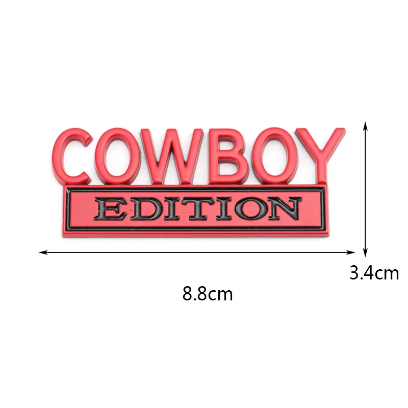 Car Sticker COWBOY Edition Badge Emblem Hood Grille for Pontiac Tundra Silverado GMC Compass Patriot Jeep Ford F150 F250 F350