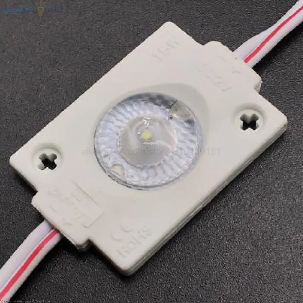 3030 LED 모듈 스트링 조명 주입, 광고 조명 사인 백라이트, 1 3030 SMD 1.5W IP65 방수, 35x25mm, 12V DC, 20 개