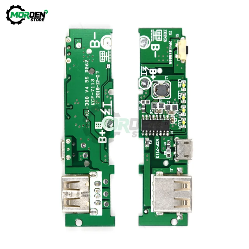 DC 5V 1A 2A Mobile Power Bank Charger Control Board Micro USB Polymer Lithium Battery Charging Board Step Up Boost Module