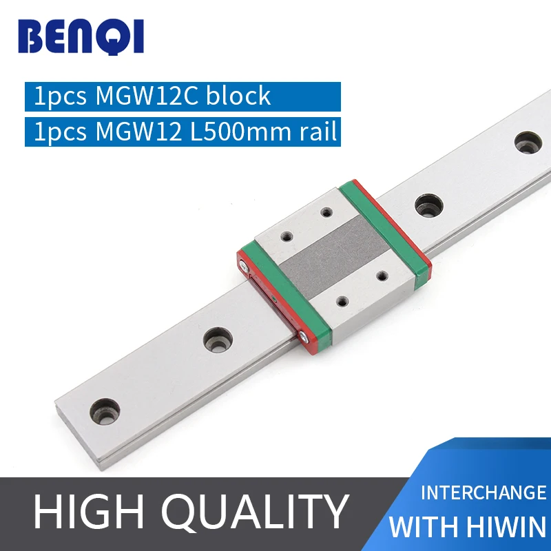 

low price linear guide square rail MGW12- Length 500mm + 1pc flange block MGW12C