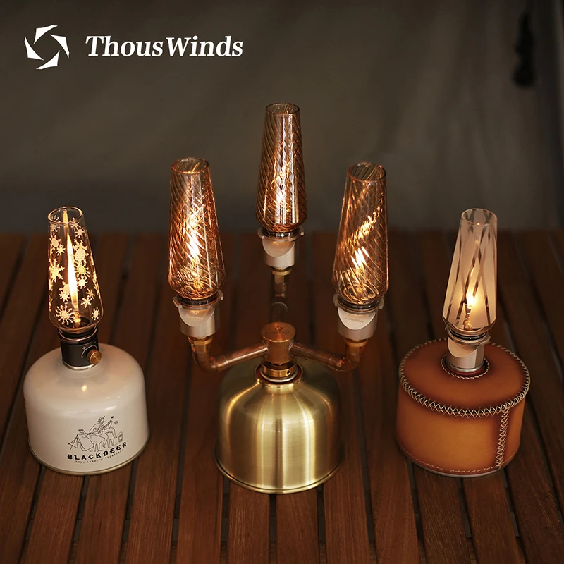 Thous Winds-Lámpara de Gas portátil ultraligera para acampar al aire libre, luces nocturnas para tienda de campaña, turista