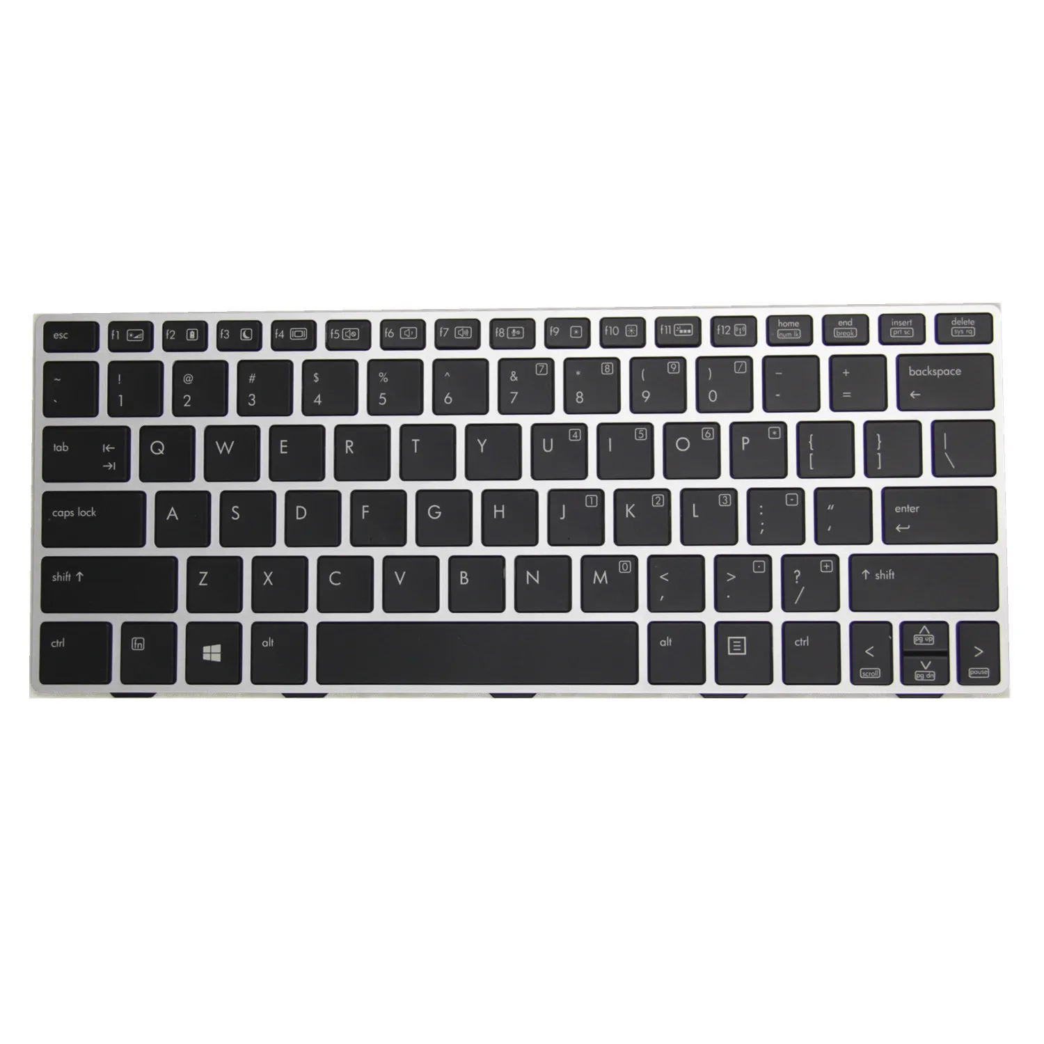 Original 100%New US For HP EliteBook Revolve 810 G1 810 G2 810 G3 Sliver Frame Backlight English Laptop Keyboard 706960-001