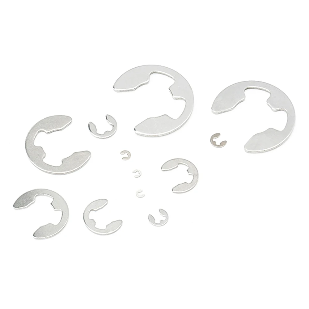 290PCS E Clip di 1.2-15mm 304 Esterna In Acciaio Inox di Fissaggio Clip di Anello Anello di Sicurezza Rondella Assortimento Kit