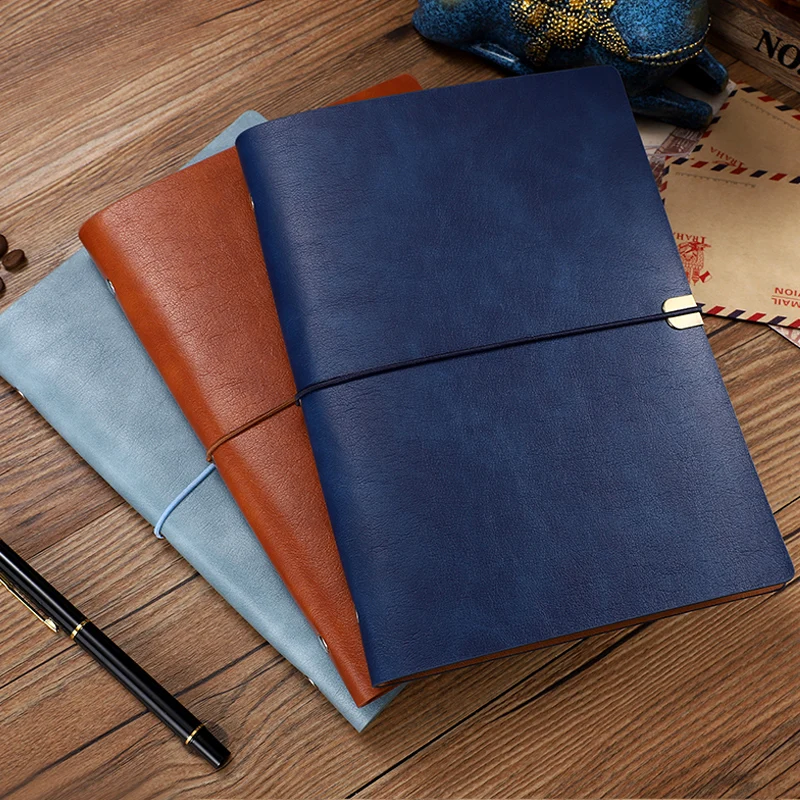 2024 New Soft Faux Leather Cover Spiral Notebook A5 A6 Spiral Note Book Creative School Dairy Stationery Gift