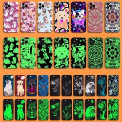 Cute Owl TPU Coque For iPhone 12 11 Pro Max 8 7 Plus XR Xs SE 2020 X 12 Mini Xs Max Lovely Animal Glow Luminous Phone Case Funda