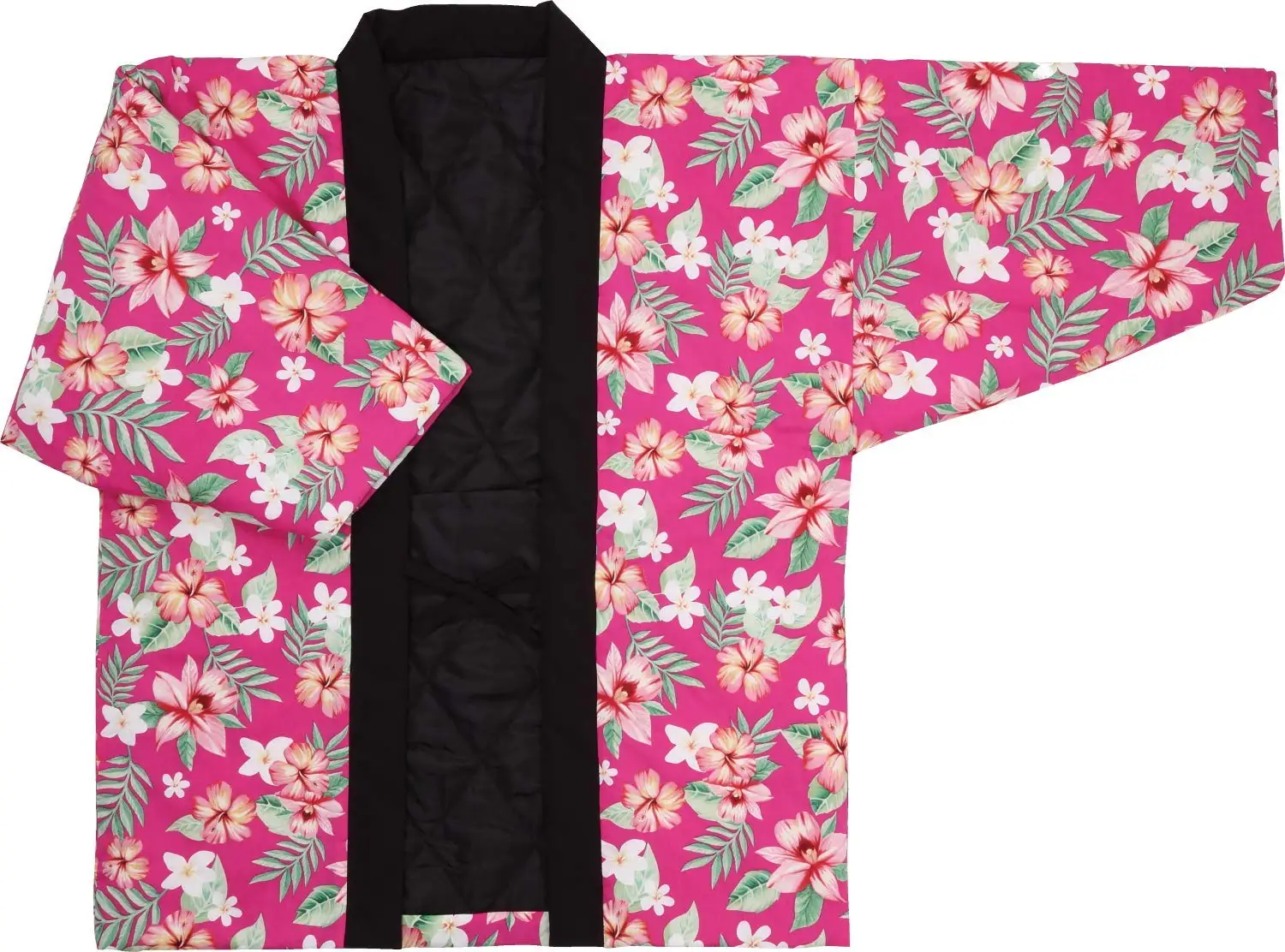 Kimono kardigan katun empuk, baju rumah mantel Haori longgar Hanten, kardigan Kimono dengan bantalan katun hangat Jepang untuk musim dingin