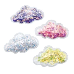 New 5Pc Transparent Plastic Bag love Cloud Bling Shaker Sequins DIY Make Hair Clip Accessories Craft Decor,5Yc7561