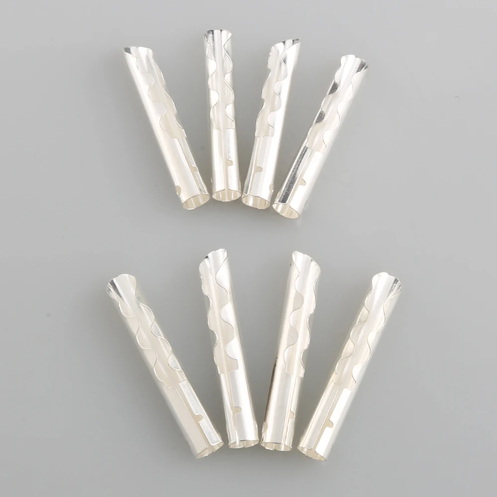 12PCS VB413S Gold Silver plated Bronze Copper Audio BFA 4mm Banana Plug Speaker Cable Connector