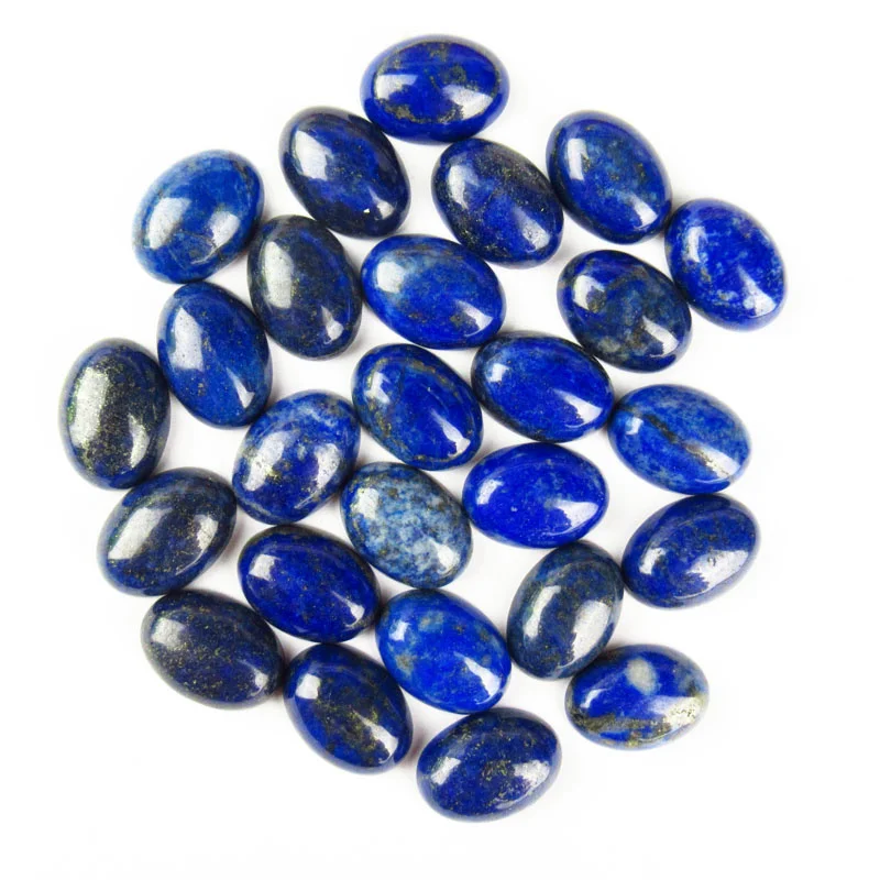 

10Pcs 18x13x5mm Wholesale Lapis Lazuli Oval Cab Cabochon No Hole for DOY Making Jewelry Ring Earring Necklace Accessories