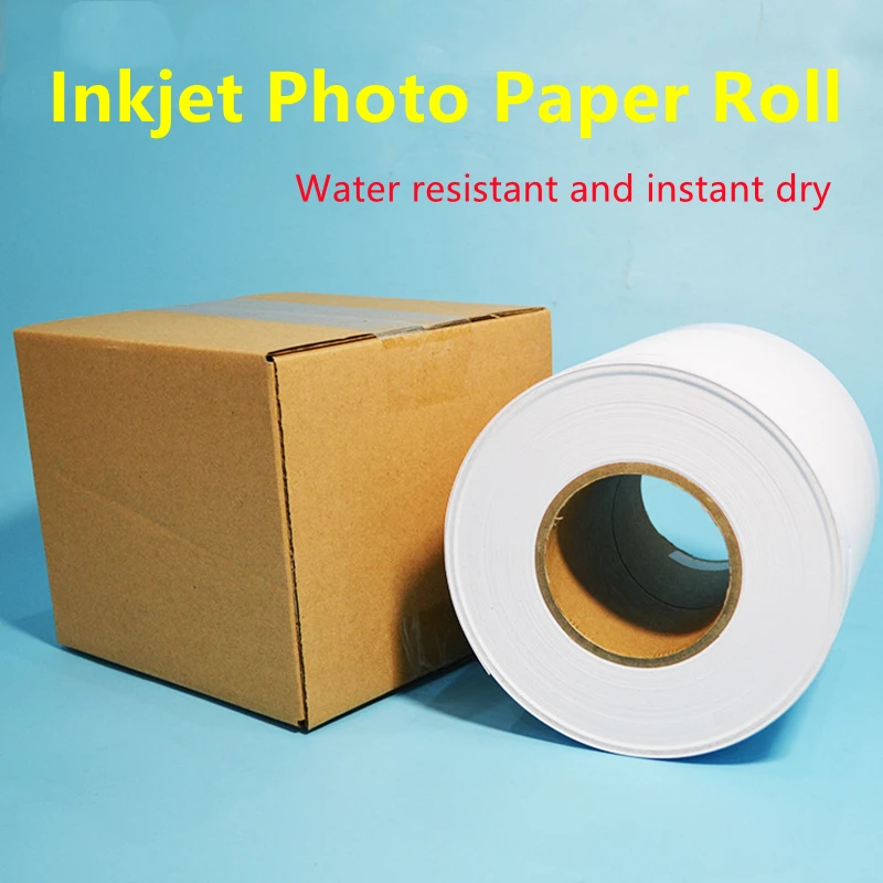 65meters Premium Quality New Fast Dry 240g Glossy Fujifilm DX100 Inkjet Photo Paper Roll Specular Photographic Paper For Epson