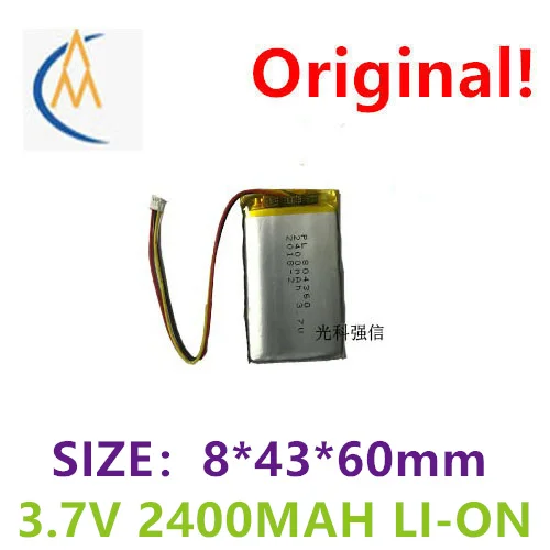 Acheter plus sera pas cher 3.7 V batterie au lithium 804360 2400 mAh alimentation mobile trois fils protection jouet son anti surcharge