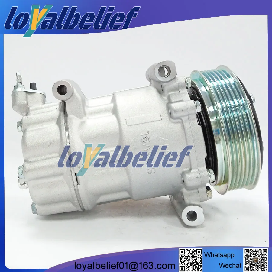 SD6V12 Air Conditioner Compressor For PEUGEOT 206 307 CITROEN C2 C3 BERLINGO 9655191680 9671456680 6453XJ 6453QG 6453QE 6453QH