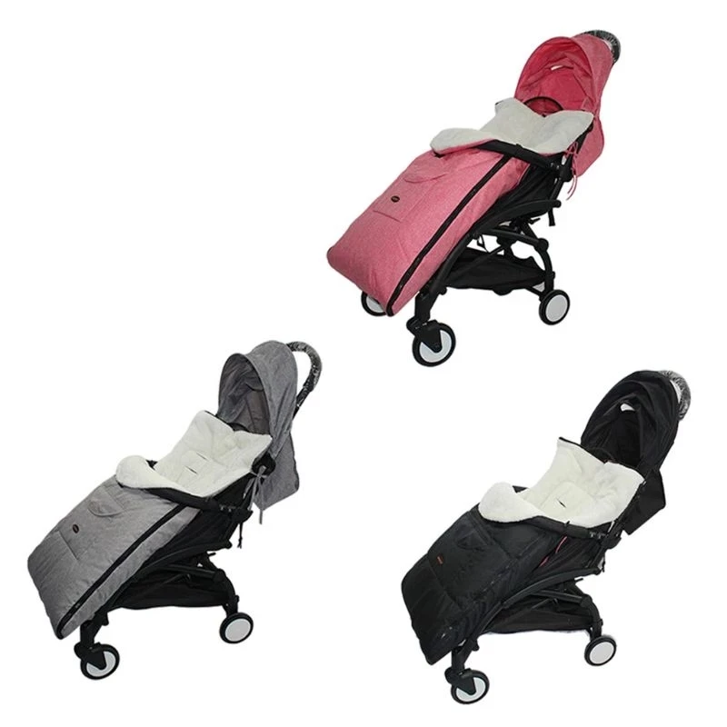 Bebê saco de dormir carrinho de criança sleepsacks infantil cadeira de rodas envelopes footmuff windshield inverno para fora à prova vento velo quente macio