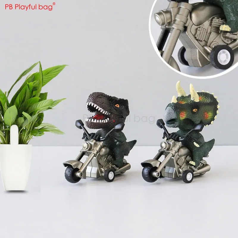 

Playful bag Dinosaur Car Motorcycling Dinosaur PVC Kid's toys Inertial Moving Simulated tiger panda Animal model toys HG60