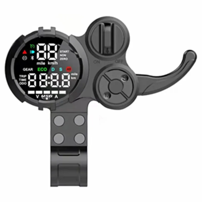 LIVIAE-controlador de Motor sin escobillas para patinete eléctrico, instrumento de regulación de velocidad, acelerador de pantalla LCD, 36V, 48V,