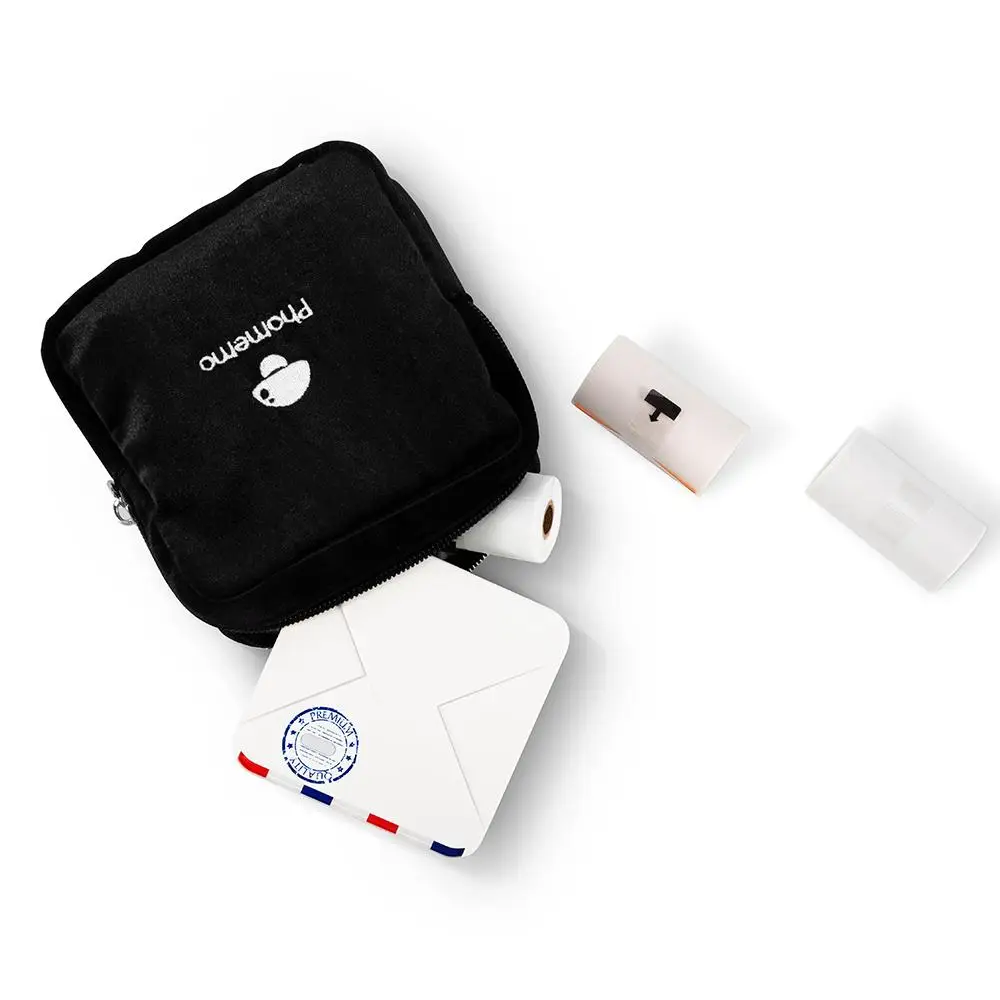 Phomemo Thermal Printer Velvet Cloth Storage Bag for Phomemo Printer Thermal Paper Roll Storage Bag