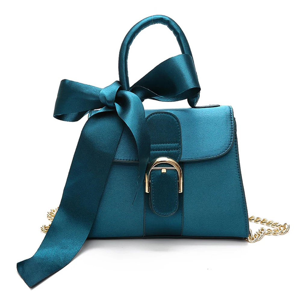 

LOVIRS Women Velvet Bag Autumn Female Flap Bag Ladies Shoulder Bag Fashion Bow Velvet Handbag