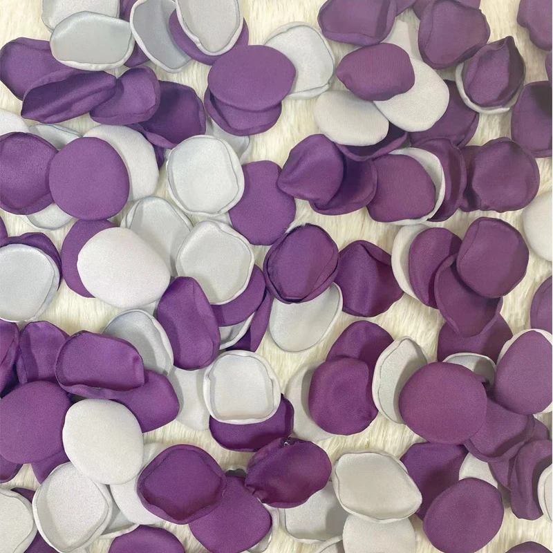 100Pcs/Bag Hand Made Rose Petals Silk Satin Artifical Flowers for Wedding Party Special Occasions