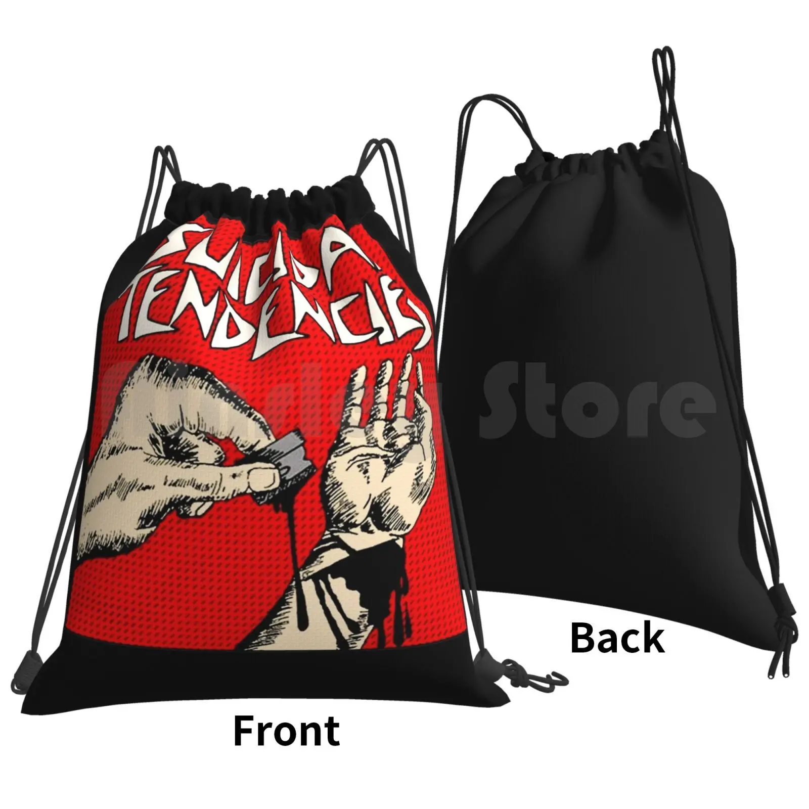 Hand Suicidal Band Tendencies Fight On Backpack Drawstring Bag Riding Climbing Gym Bag Suicidal Tendencies Suicidal