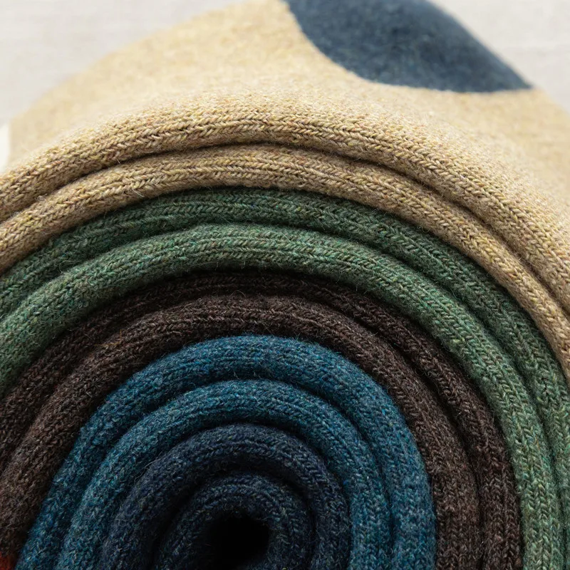 5 Paar/Set Herren-Wollsocken, verdickt, für Herbst und Winter, warm, atmungsaktiv, Business-Terry-Socken, lange Herrensocken, hohe Qualität, neu – Detail 7