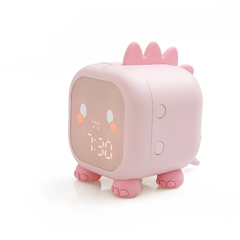 Lampe LED en Silicone originale, alarme intelligente USB, chronométrage vocal, design de dessin animé, pour chambre à coucher, Protection des yeux, veilleuse, offre spéciale