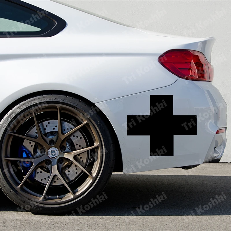 HZX1450 Red Medical Cross Car Sticker Vinyl Decals Waterproof sticker on Car Body Rear Window