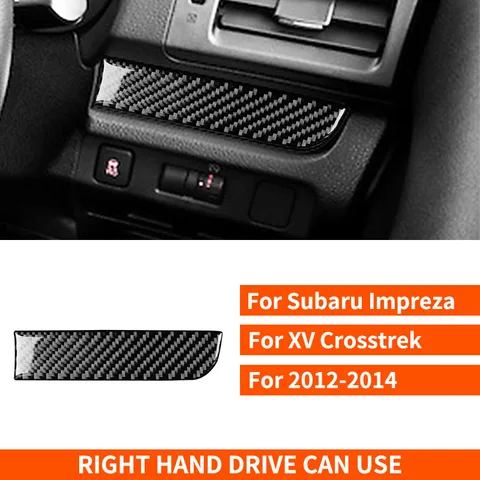 Для Subaru Impreza WRX XV Crosstrek 2012 2013 2014, углеродное волокно, накладка на боковую панель водителя, наклейка, автомобильные аксессуары