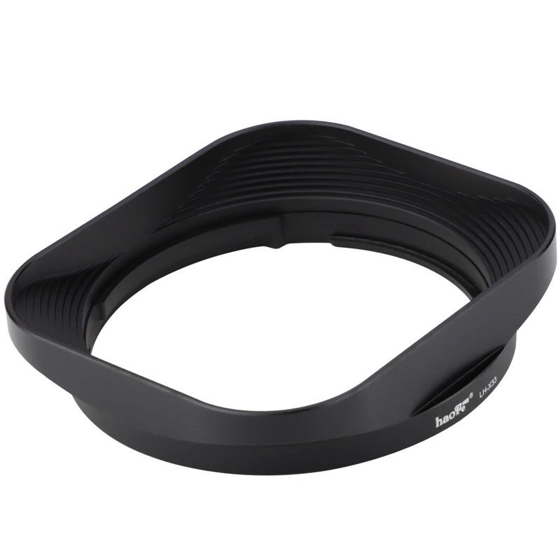 Haoge Kim Loại Vuông Bằng Lưỡi Lê Lens Hood Cho Máy Ảnh Fujifilm XF 33Mm F1.4 R WR, fuji XF 33Mm F/1.4 R LM WR Hood Bóng Với Nắp Kim Loại