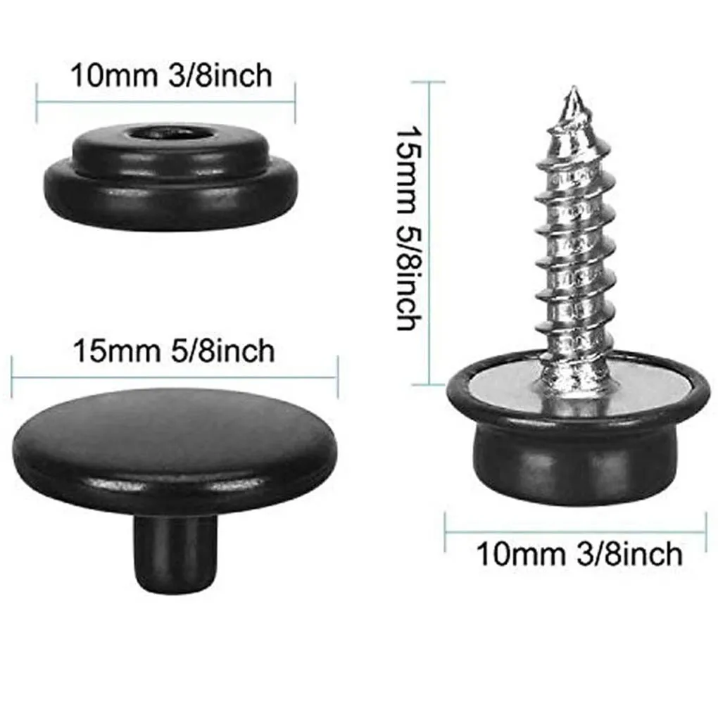 Snap Fastener with Lid Canvas Stainless Steel Buckles Repairing Button Portable with Storage Box Screw Set Accessory