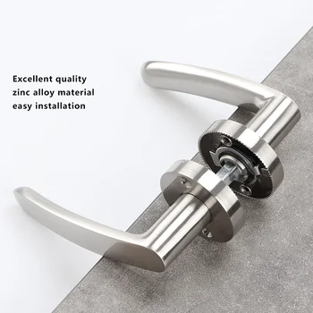 Kapı kolu kapı kolu kilit kare yuvası gizlilik maskesi iç yatak odası banyo üç bar top kilit donanım