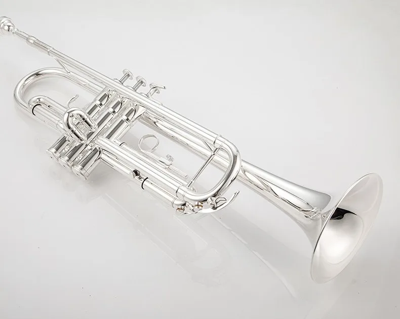 Professional Trumpet with Mouthpiece Bb Trumpet Exquisite Brass Trumpet with Silver Plated Mouthpiece Durable for Beginners