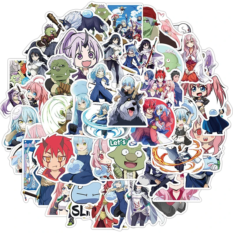 10/30/50Pcs That Time I Got Reincarnated As A Slime Graffiti Sticker Waterproof Fridge Guitar Motorcycle Laptop Decal Toy