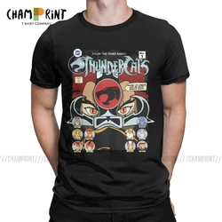 Men T-Shirt Thundercats No Vintage Tees Short Sleeve Panthro Cheetara Tygra 80s Retro Cartoon T Shirts Crewneck Clothes Printing