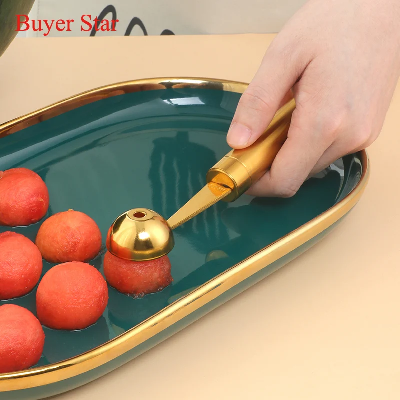 

Durable Melon Fruit Spoon Stainless Steel Ice Cream Scoop Household Ball spoon Metal Manual Baller Scoop Serving Kitchen Utensil