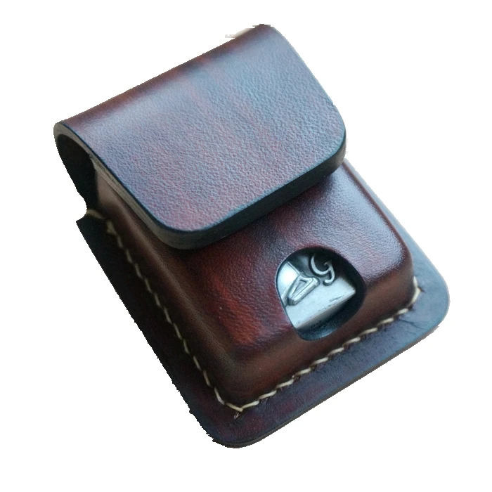 Genuine leather Cigarette Lighter 100% Real Leather Lighter Holder Pouch Box With Belt Loop For 95% Normal Size Lighter Case