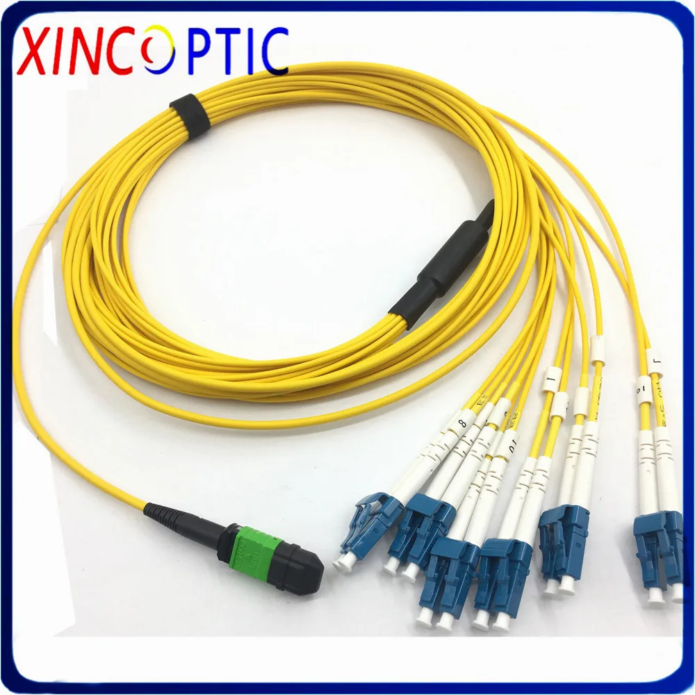 

12C MPO/APC Female(SENKO)-12xLCUPC SM G657A1 12Core 3.0mm LSZH Fanout Fiber Optic Patch Cord Jumper,L:1/2/3/5M 3.0mm 12F Mini Y