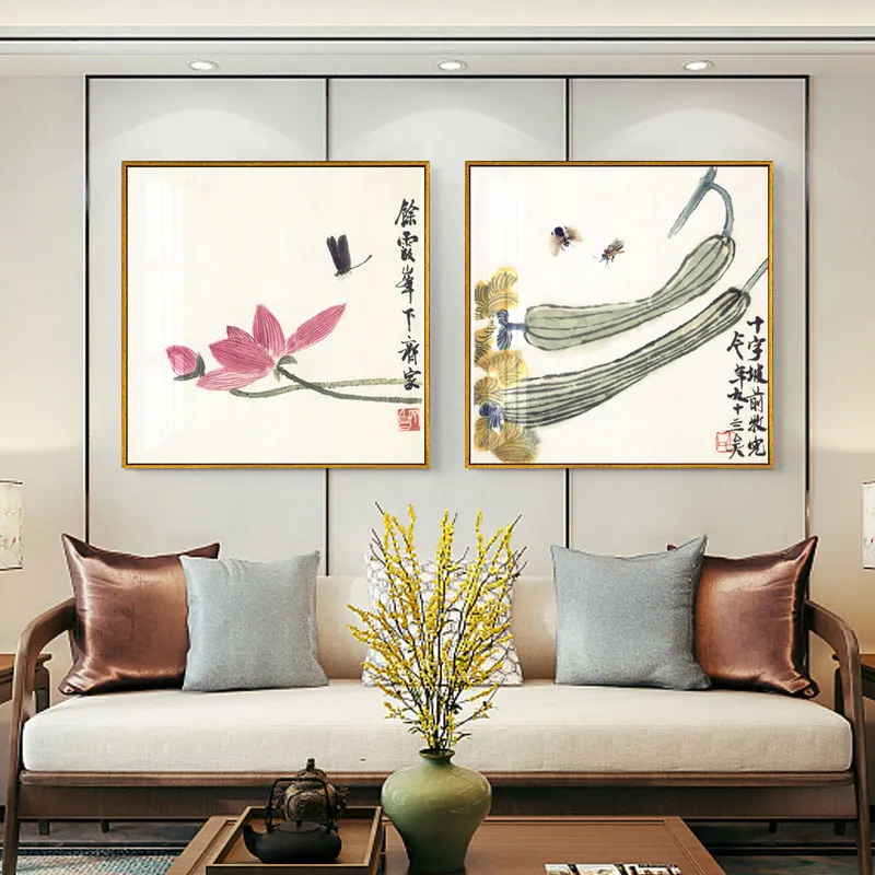 Chinese Fruit landscape posters prints canvas paintings wall art for living room decor for bedroom aesthetic Artwork