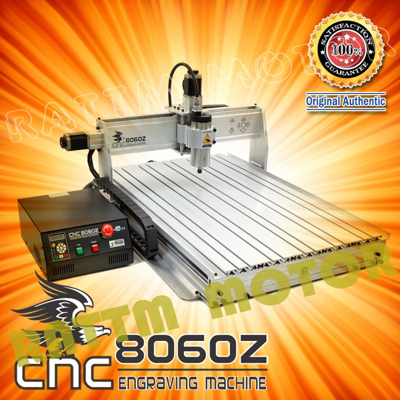 Máquina grabadora de 4 ejes, 8060, 1500W, USB MACH3, CNC, 110/220VAC