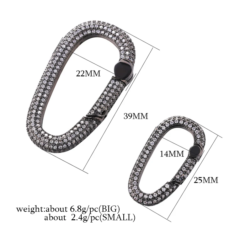 Juya Trendy Zirconia Clasps for Jewelry Making Pendants DIY Luxury Jewelry Handmade Necklace Bracelet Charms Wholesale Supplies